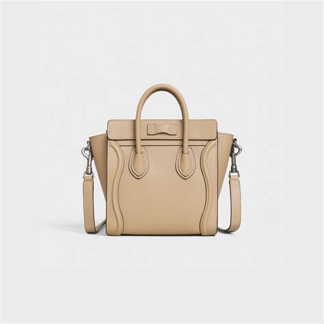 celine micro luggage nano|NANO LUGGAGE BAG IN DRUMMED CALFSKIN.